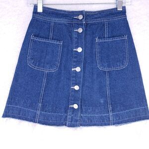 SANS SOUCI Denim Skirt Womens Size S Blue Jean Casual Pants